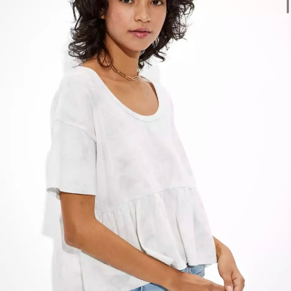 AE Tie-Dye Scoop Neck Babydoll T-Shirt